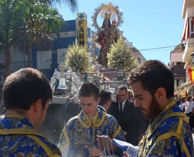 ARCHIVO. José Ignacio Postigo en la procesión de la Virgen del Rosario de Fuengirola