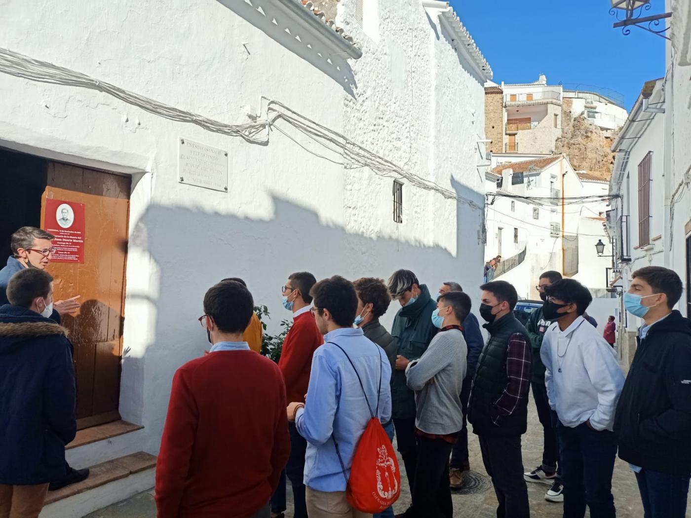 El Seminario Menor participó en la procesión con la imagen del beato Duarte por las calles de Yunquera