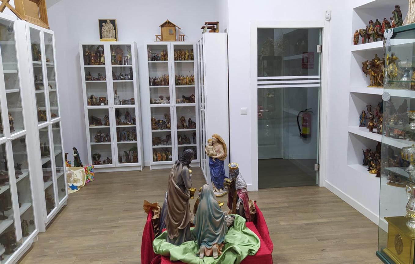 Detalle de la exposición de belenes en el Centro de Liturgia Nazaret