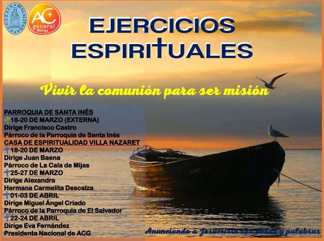 Acción Católica General de Málaga ofrece varias tandas de Ejercicios Espirituales para laicos de todas las parroquias