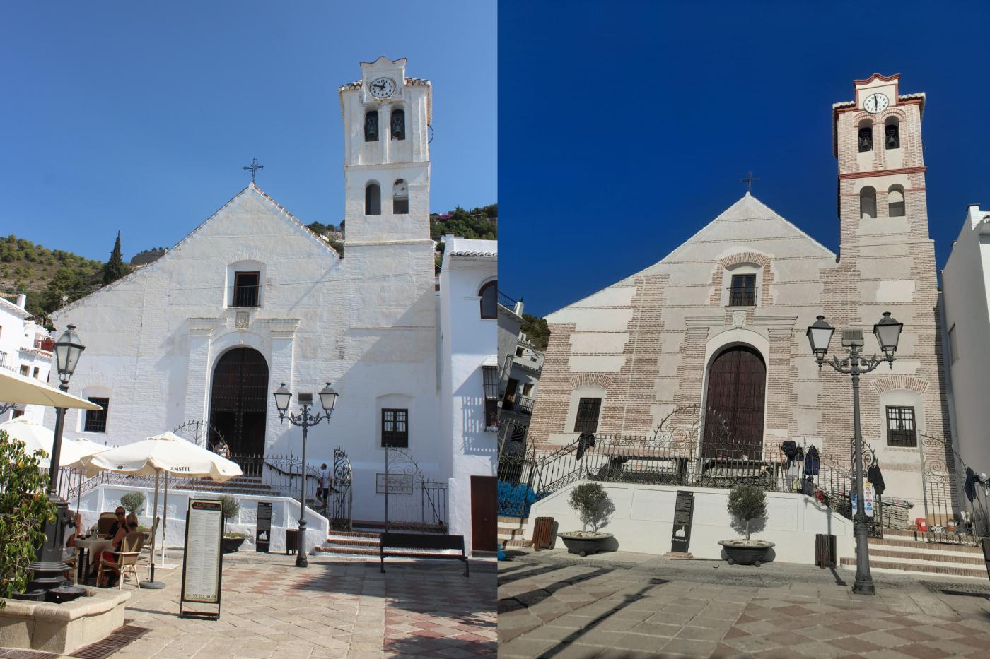 Finaliza la recuperación de la fachada de la parroquia de Frigiliana