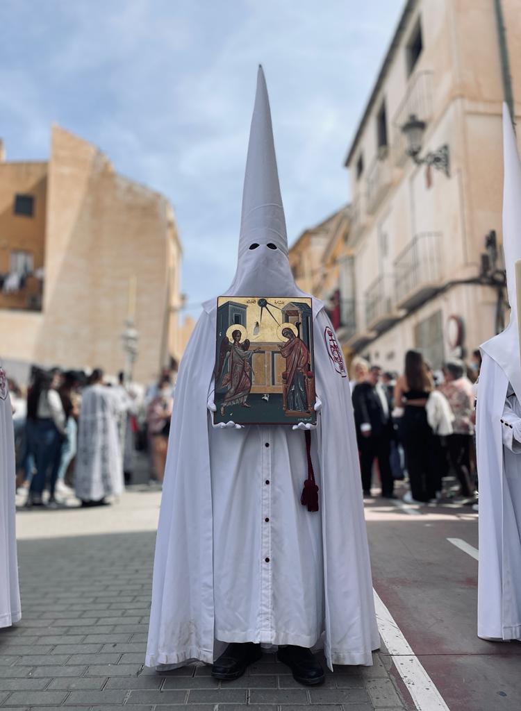 Participación del icono en la Estación Penitencial de la hermandad de Jesús Nazareno de la Salutación y María Stma. del Patrocinio, Reina de los Cielos