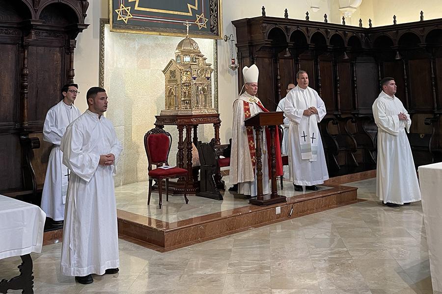 Rito de Admisión a órdenes en el encuentro del presbiterio en la fiesta de san Juan de Ávila 2022 // E. LLAMAS