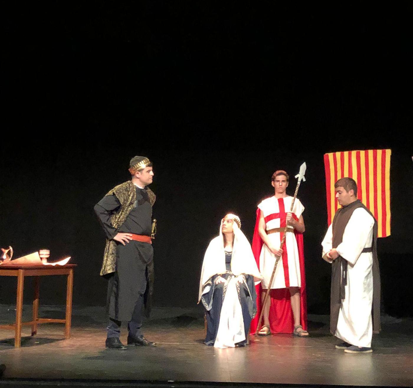 Momento de la representación de la obra Martyres Malacae, sobre la vida de San Ciriaco y Santa Paula