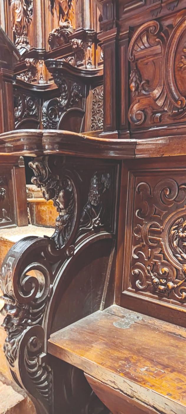 Detalle de la sillería del coro de la Catedral de Málaga