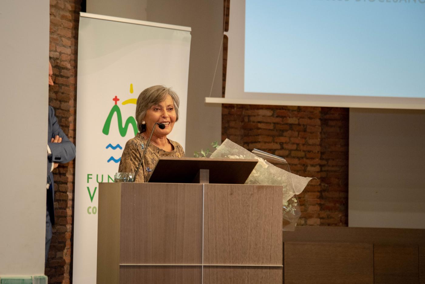Rosa Francia, esposa de Francisco de la Torre, durante el homenaje FOTO: D. MARTÍN