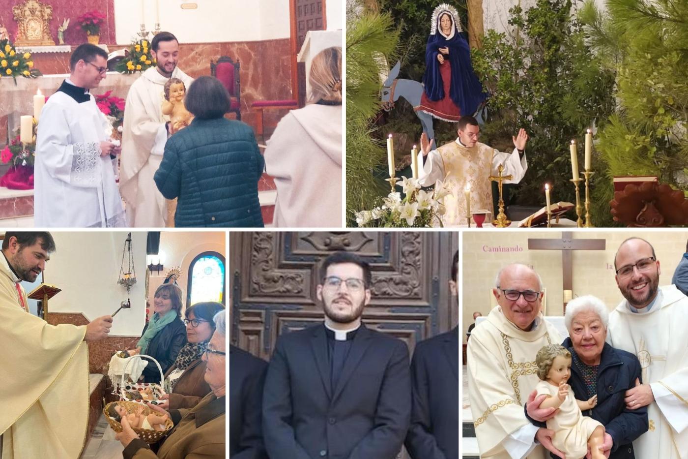 Eduardo, Juan Manuel, Santiago, Aaron y Rafael vivieron así su primera Navidad como curas