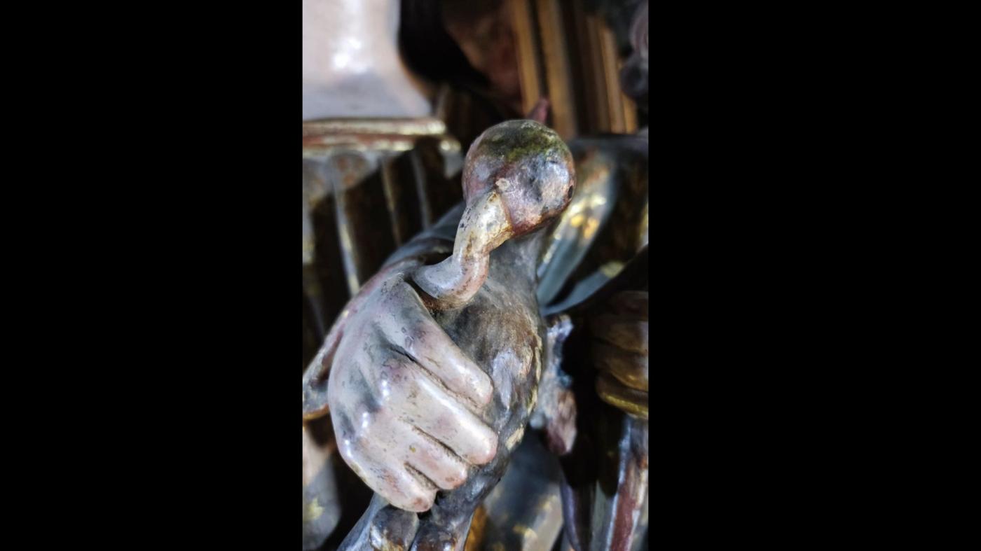 Detalle de Nuestra Señora de los Remedios en la Catedral de Málaga