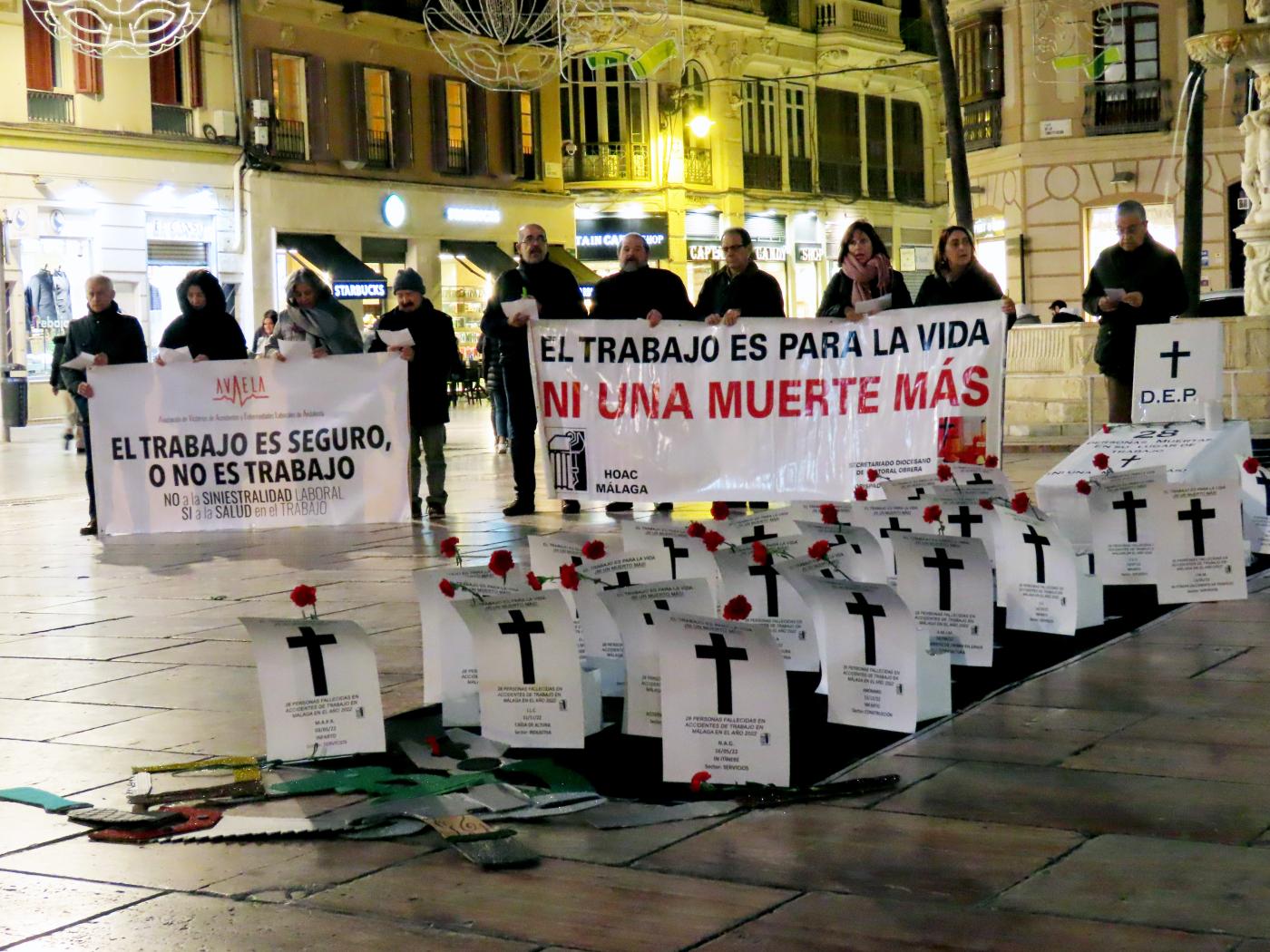 Ante la siniestralidad laboral, la Iglesia de Málaga convoca a un gesto público