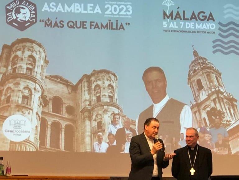El Obispo de Málaga junto al Rector Mayor de los Salesianos