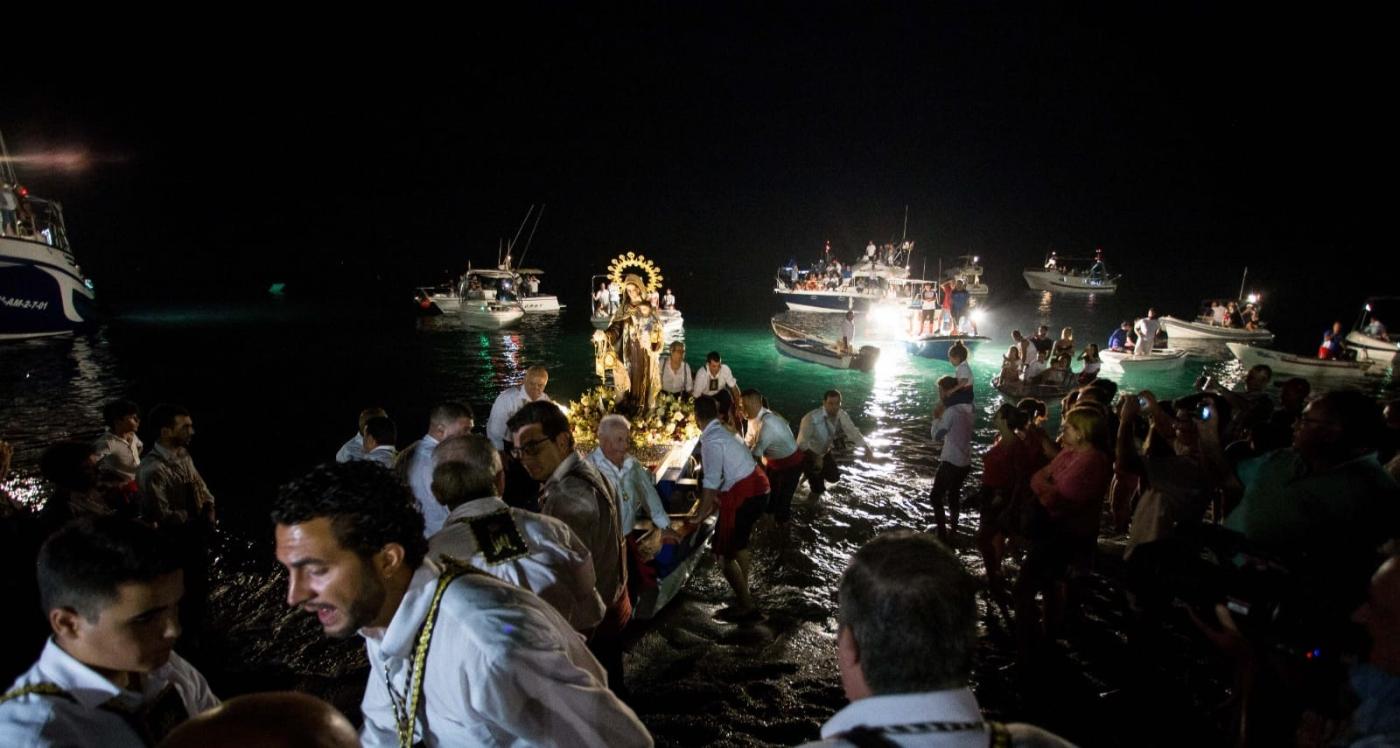 Virgen del Carmen de Torre del Mar en una foto de archivo//MIGUEL ÁNGEL