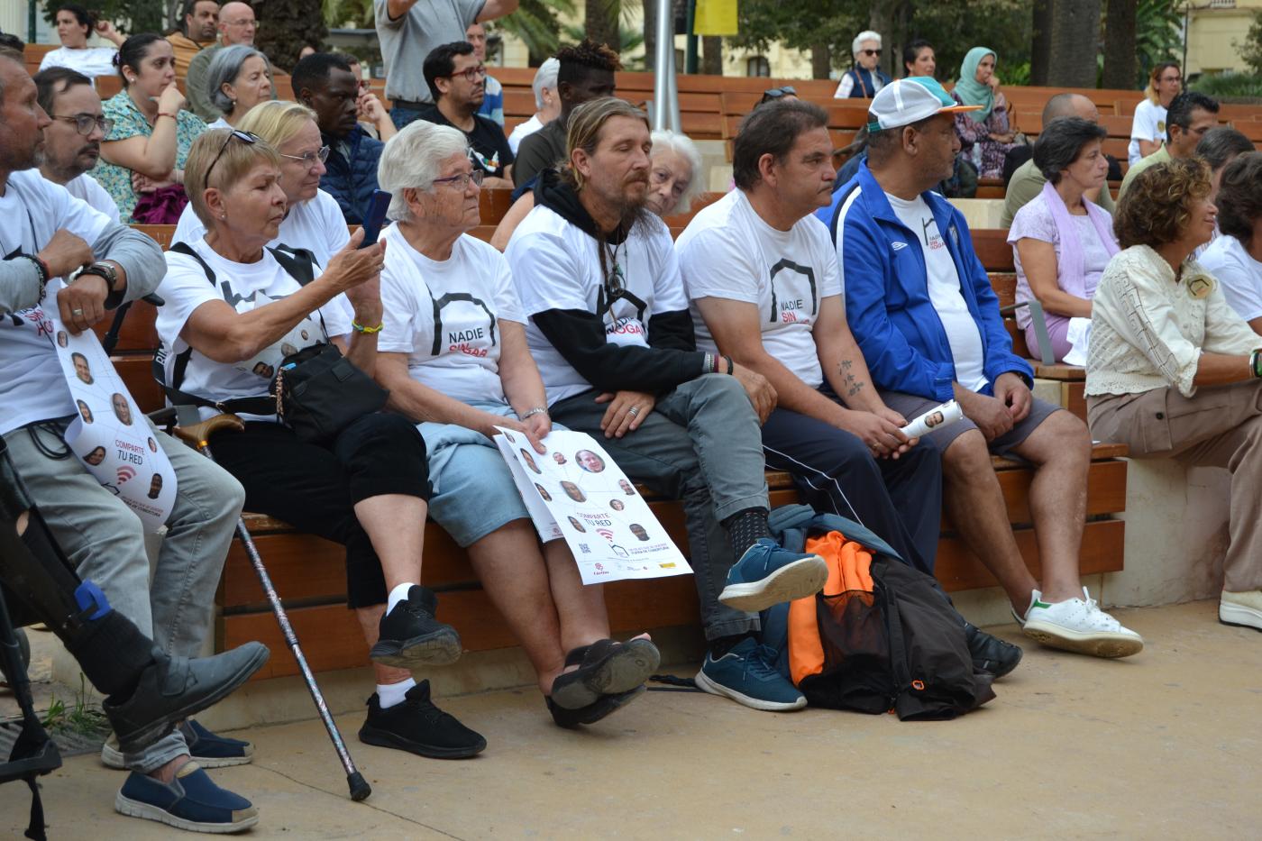 Acto de sensibilización en la campaña por las Personas Sin Hogar, celebrado en el Eduardo Ocón el 26 de octubre