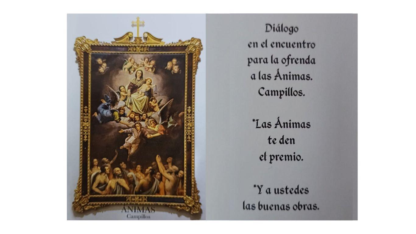 Detalle de la estampa que reparten los fieles de Campillos