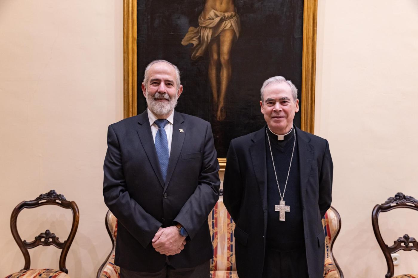 El Sr. Obispo recibe en audiencia al presidente de la Agrupación de Cofradías de Málaga, José Carlos Garín