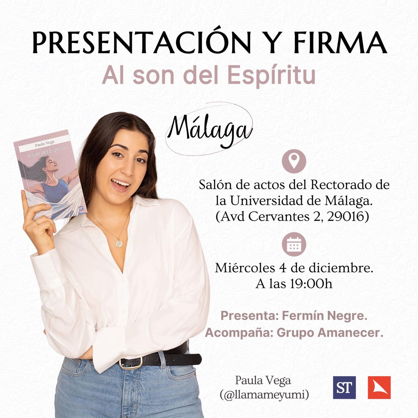 Paula Vega presenta su primer libro, Al son del Espíritu