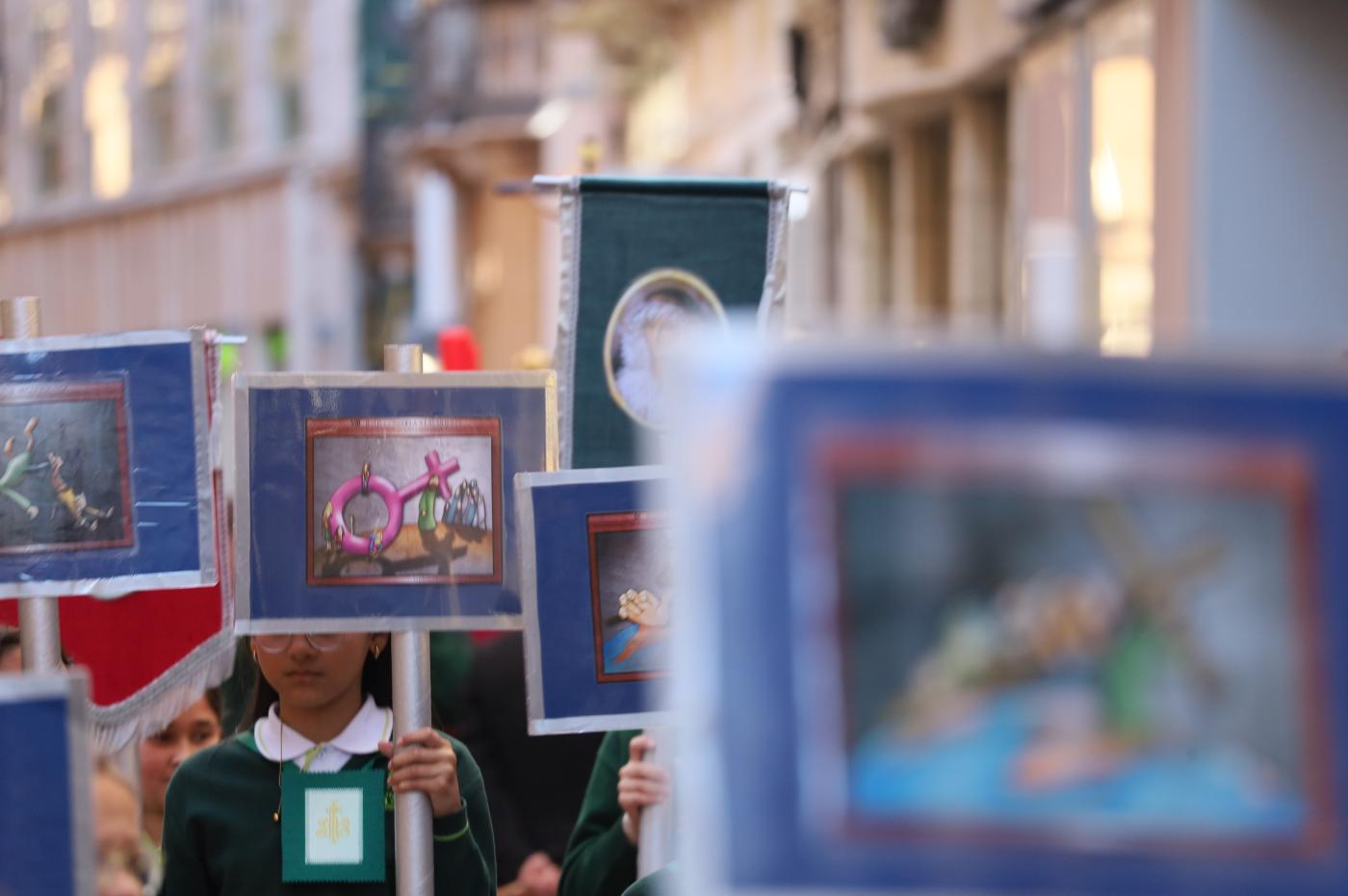 Gran procesión escolar de los colegios diocesanos