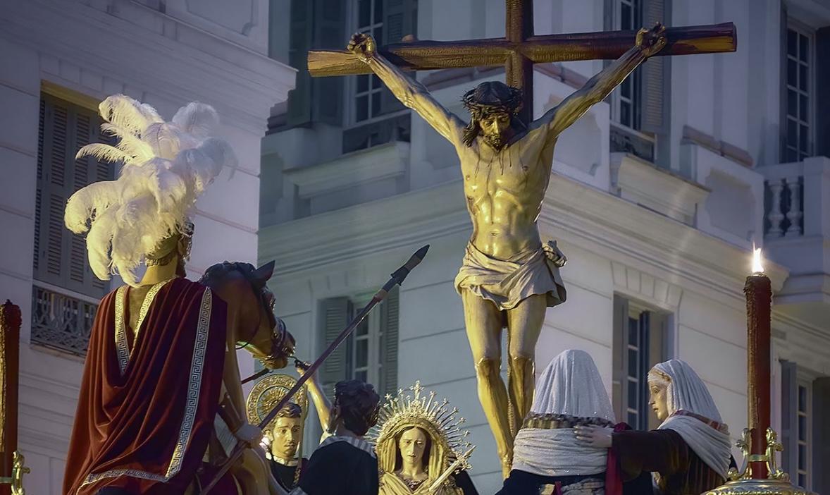 Longinos en el grupo escultórico de la Sagrada Lanzada de la cofradía de la Sangre