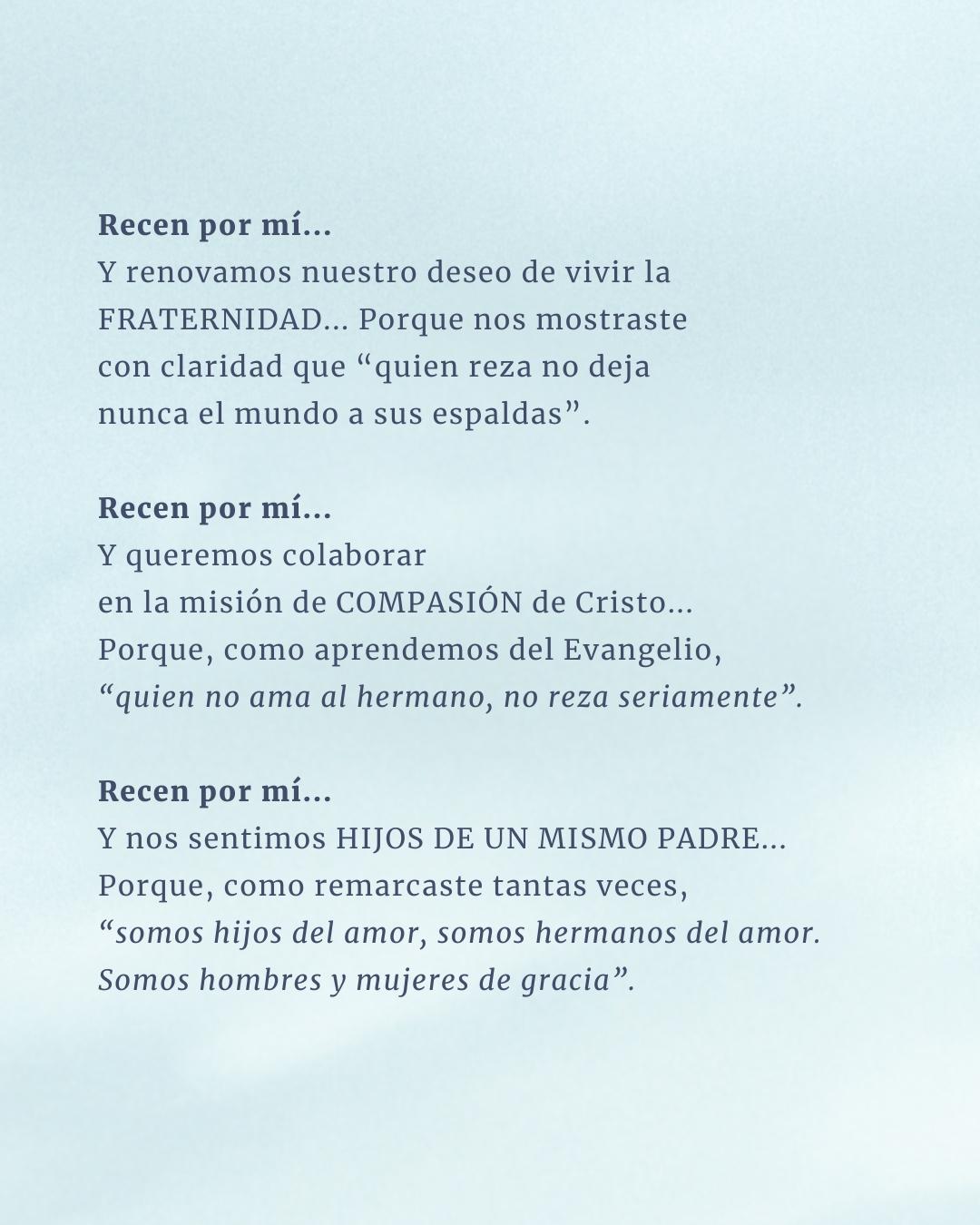 Los protagonistas de sus intenciones de oración dan las gracias a Francisco