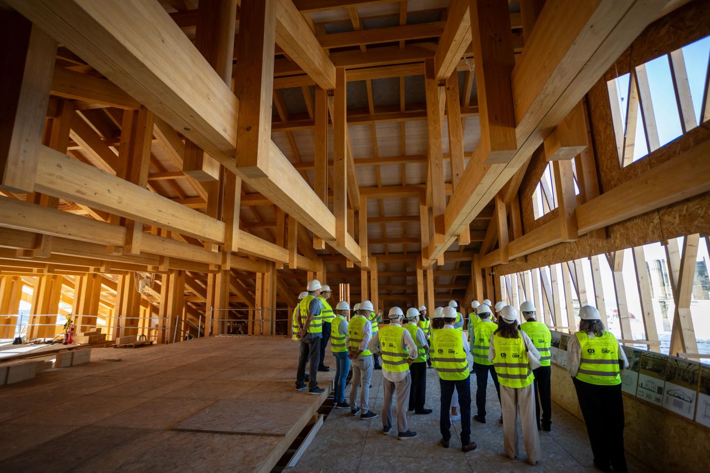Visita a las obras de las cubiertas de la Catedral de la Diputación Provincial y Fundación Unicaja