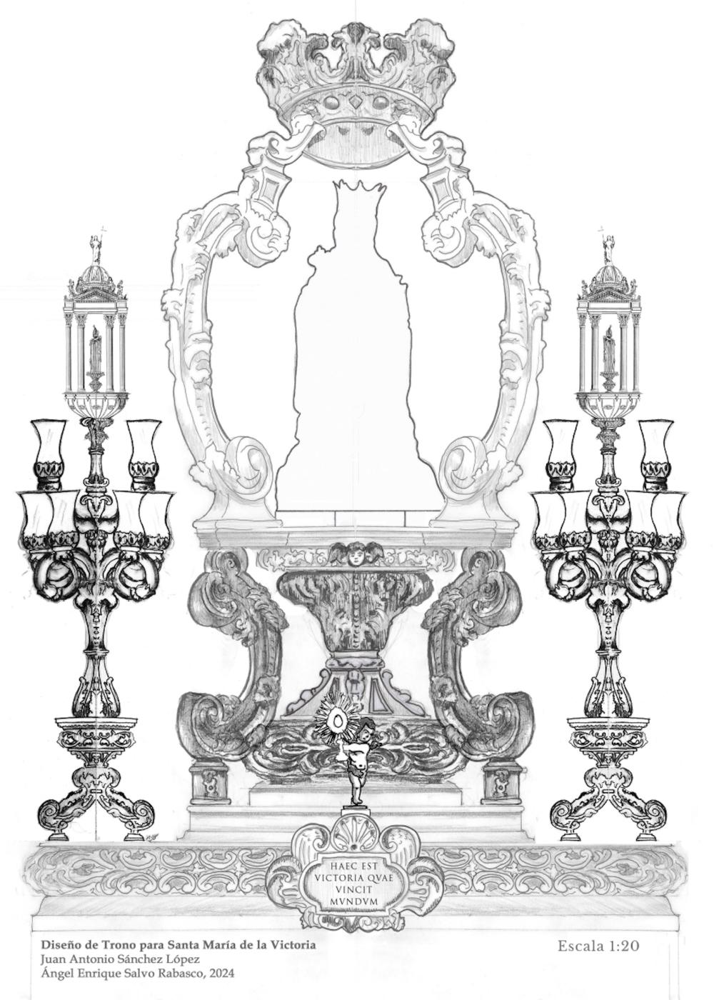 Diseño del nuevo trono para Santa maría de la Victoria