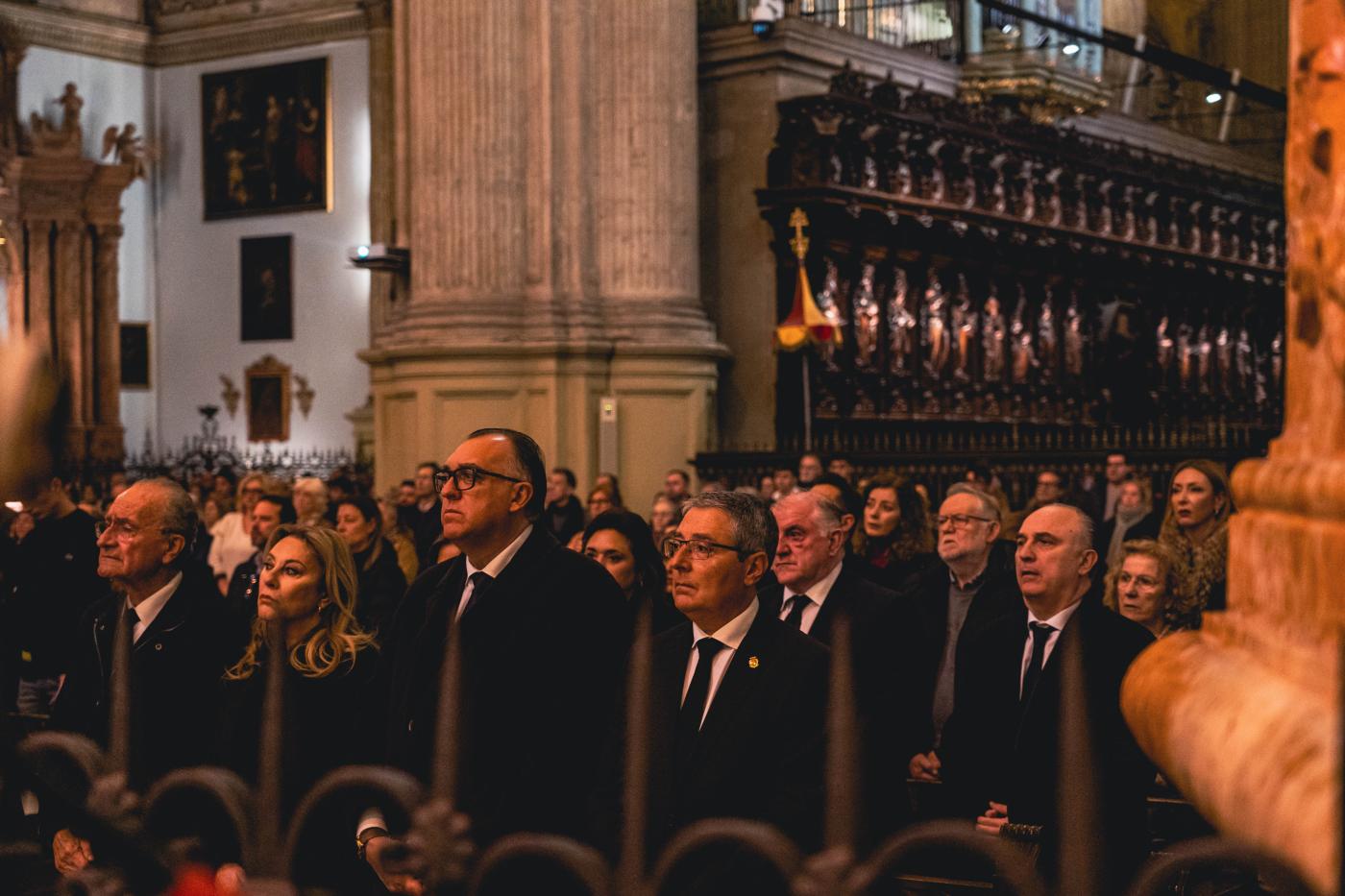 Misa por las víctimas del accidente ferroviario celebrada en la Catedral de Málaga